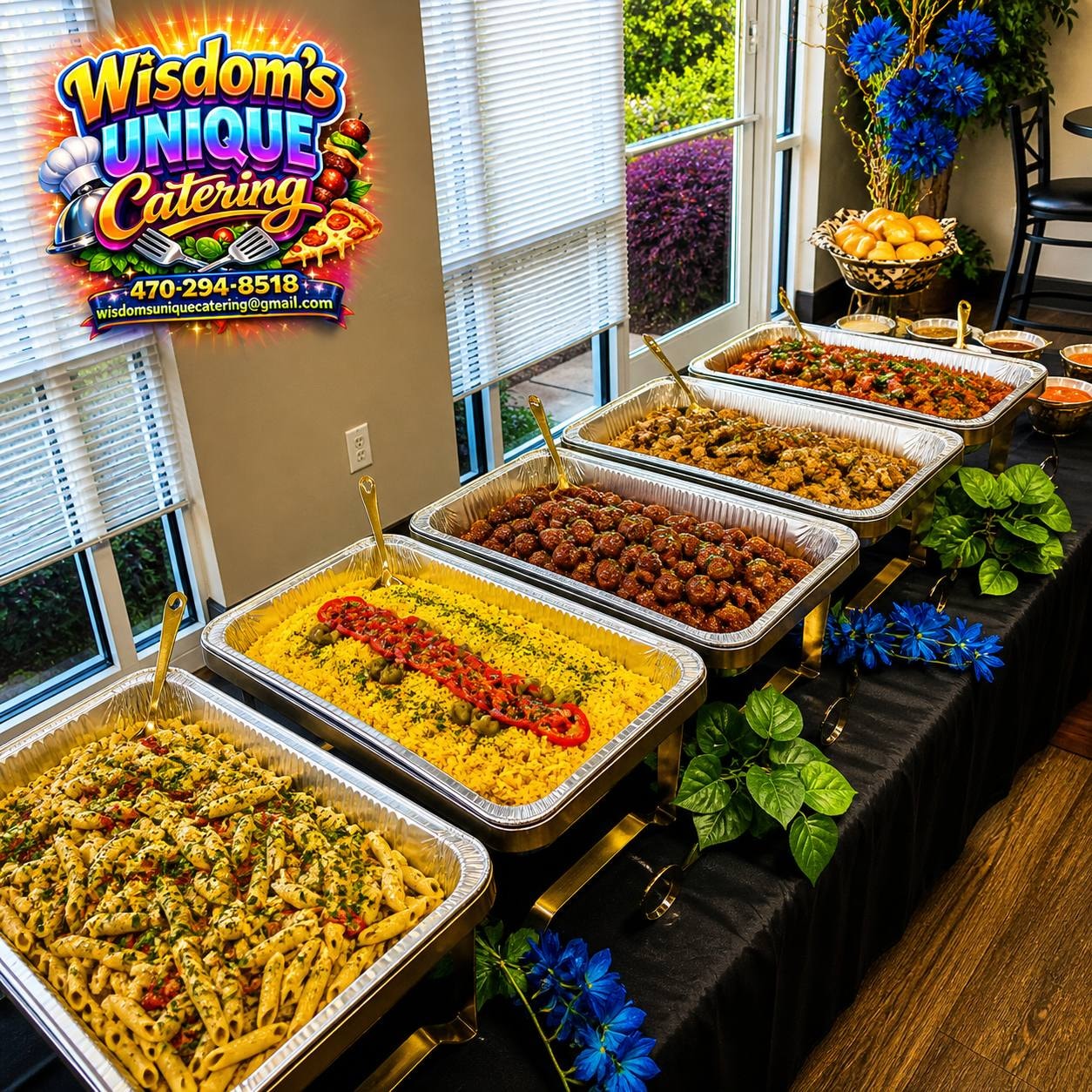 Pasta, Rice & Meatball Buffet